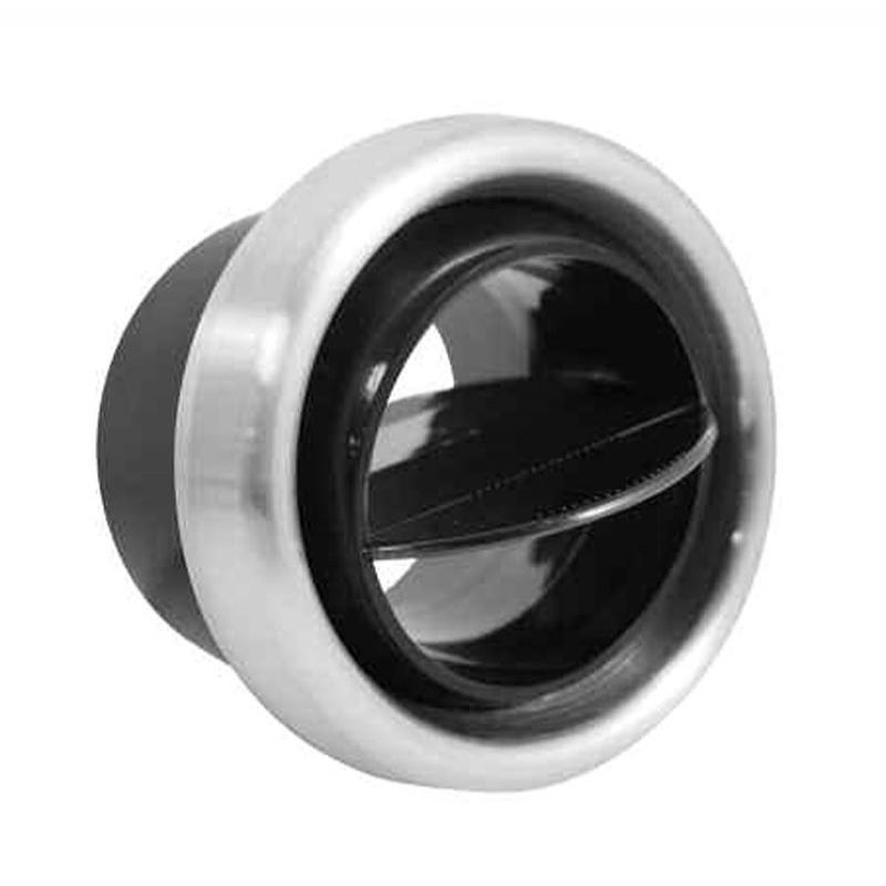 Round Dash Louver w/ Smooth Billet Bezel