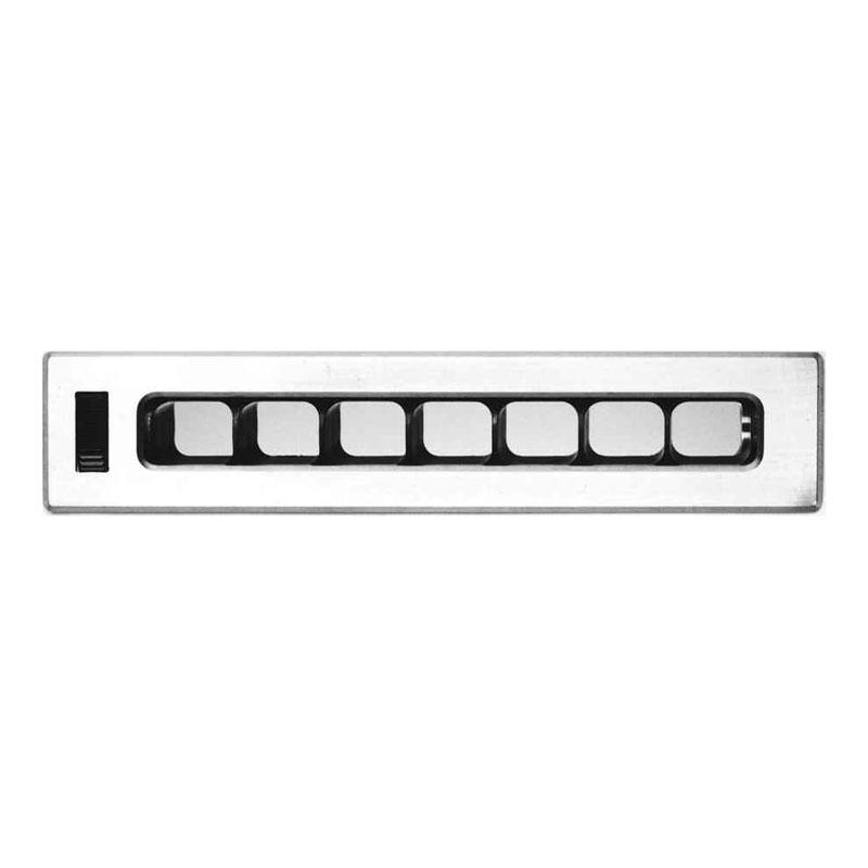 Large Brushed Aluminum Rectangle Louver