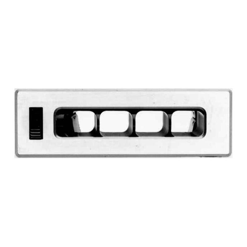 Small Brushed Aluminum Rectangle Louver