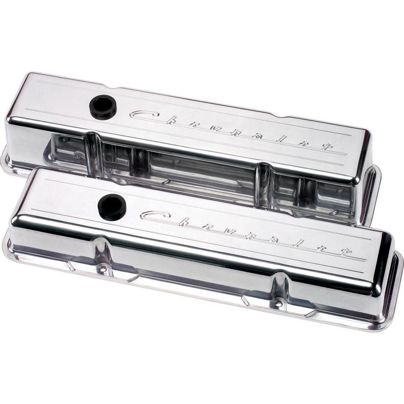 Billet Specialties Chevrolet Script Valve Covers - Chevy Small Block