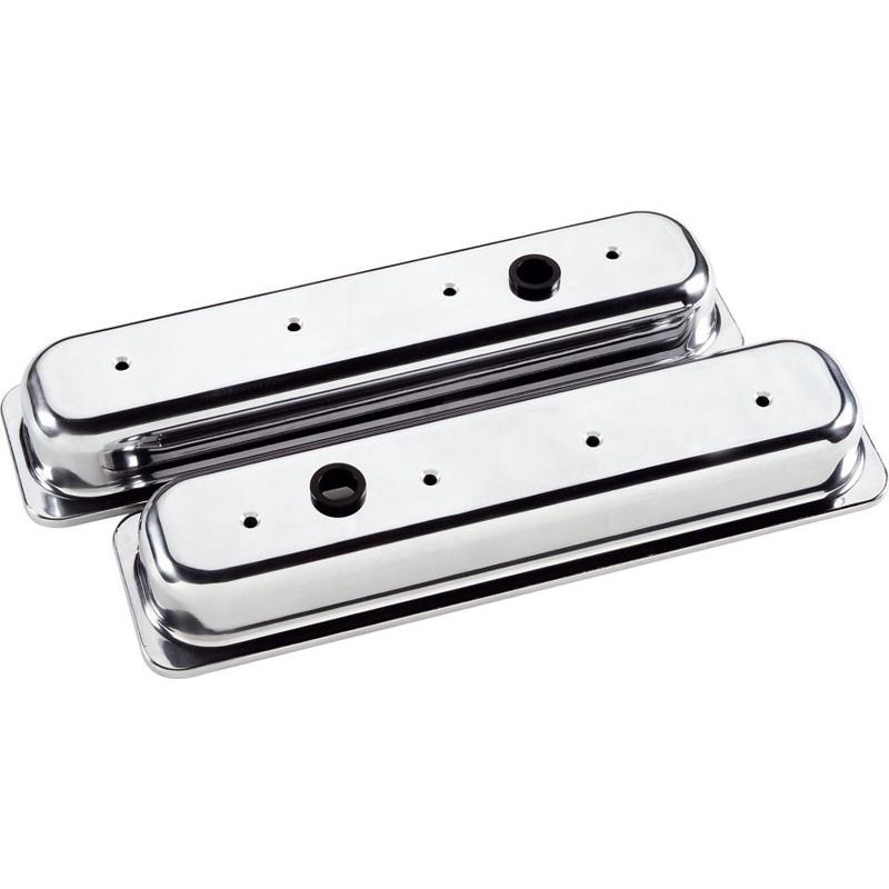 Billet Specialties Plain Valve Covers - Chevy Center Bolt