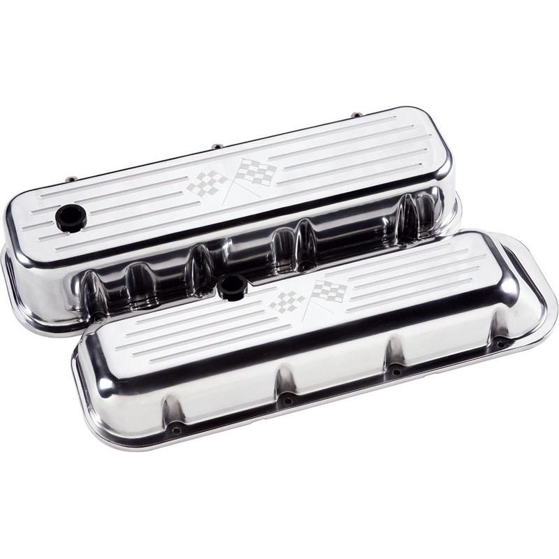 Billet Specialties Cross Flag Valve Covers - Chevy Big Block