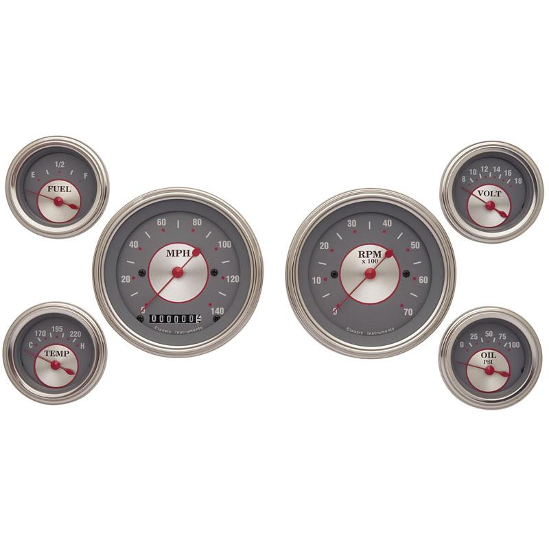 Classic Instruments Silver Series - 6 Gauge Set 1 Classic Instruments Silver Series - 6 Gauge Set