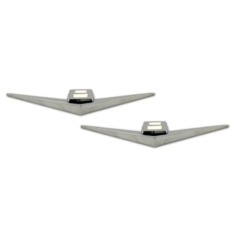 Front Fender Emblems - 'V-8' - 55-59 Chevy Pickup