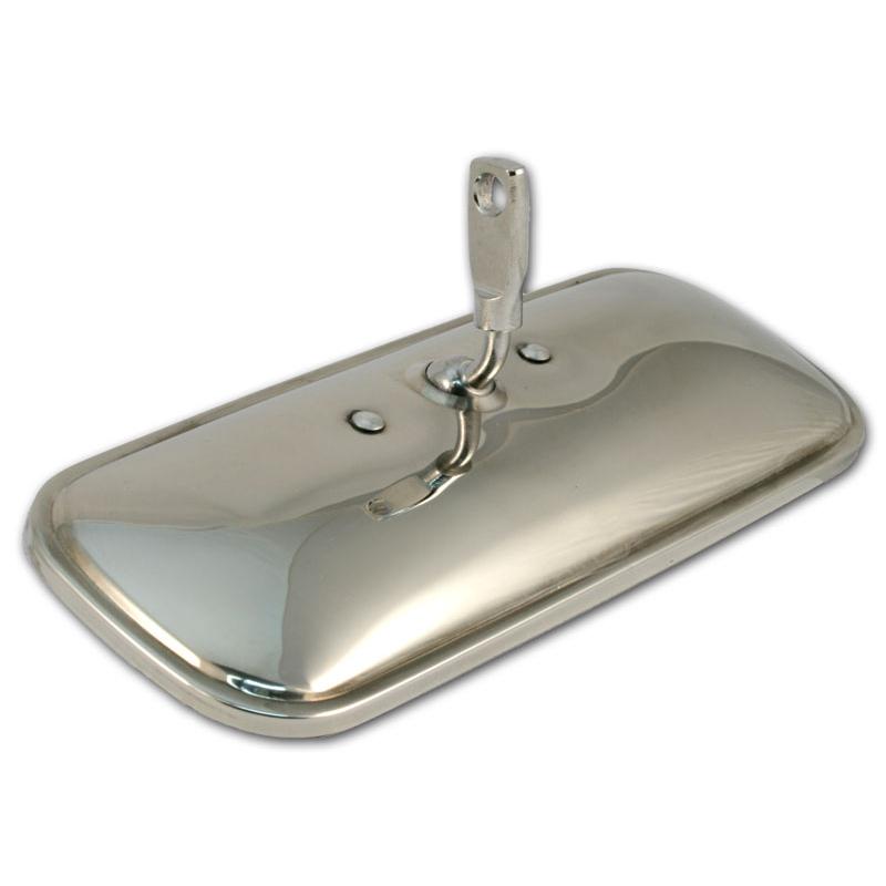 Rear View Mirror - Stainless - 58-62 Chevy Fullsize, 60-71 Chevy & GMC Pickup