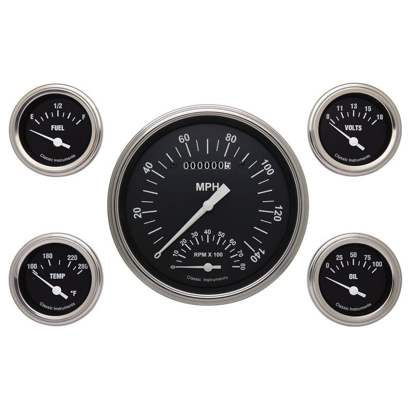 Classic Instruments Hot Rod Series - 5 Gauge Set w/ SpeedTachular
