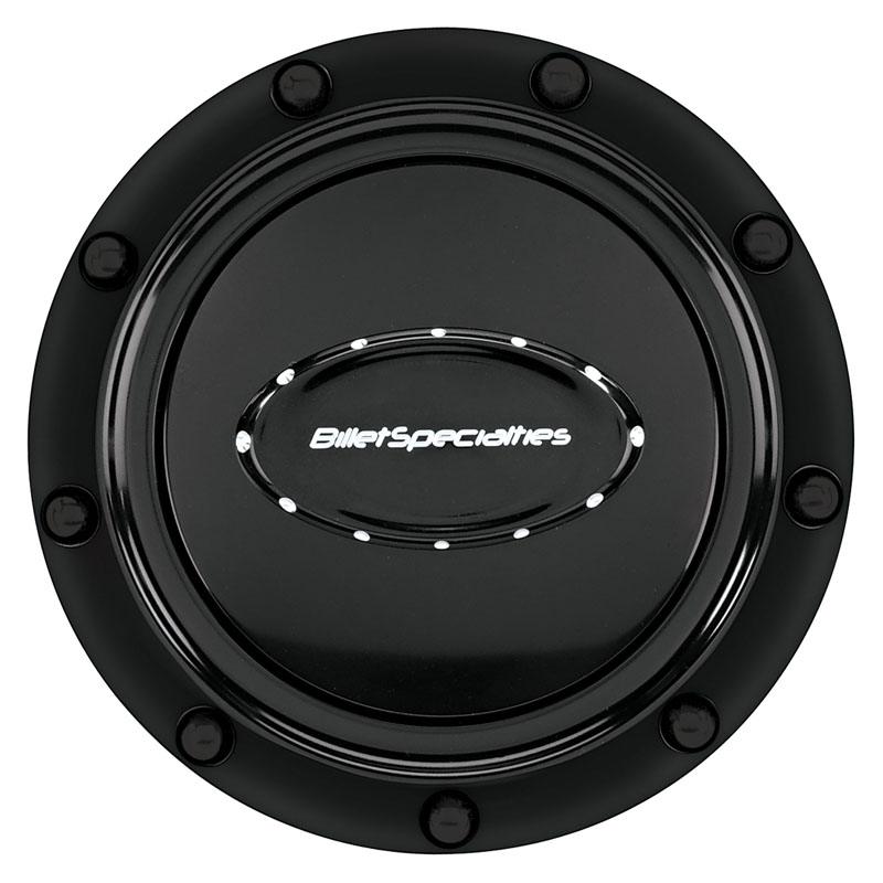 Billet Specialties Pro-Style Black Rivet Horn Button